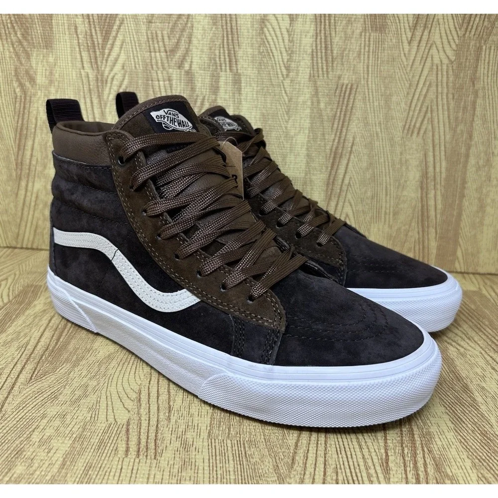 Vans Sk8-Hi MTE 'Dark Earth' Scotchgard High Top Sneakers Faux Fur Lined Size 9